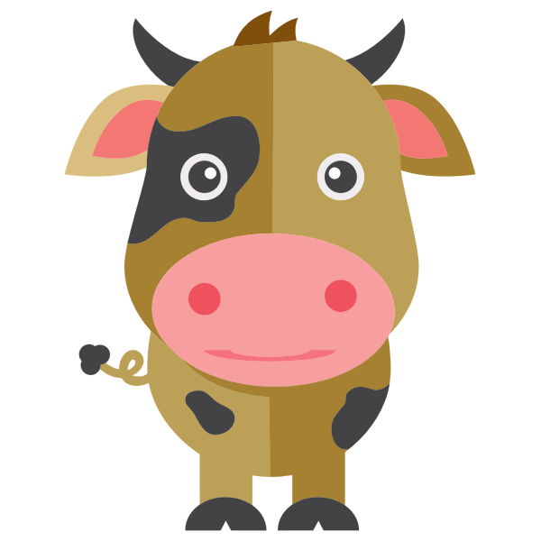 Cute Cartoon Cow | Free SVG
