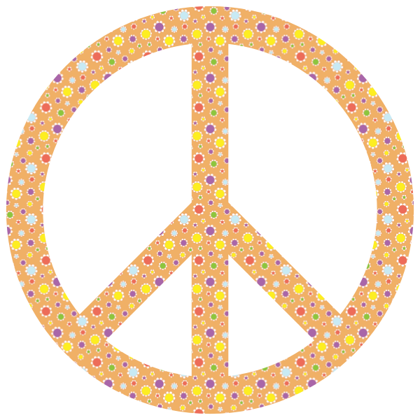 Cute Floral Peace Sign
