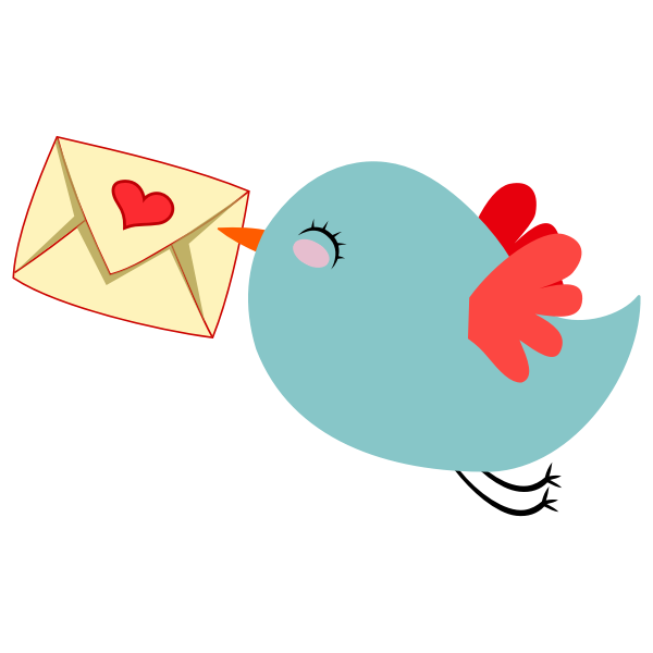 Cute Mail Carrier Bird