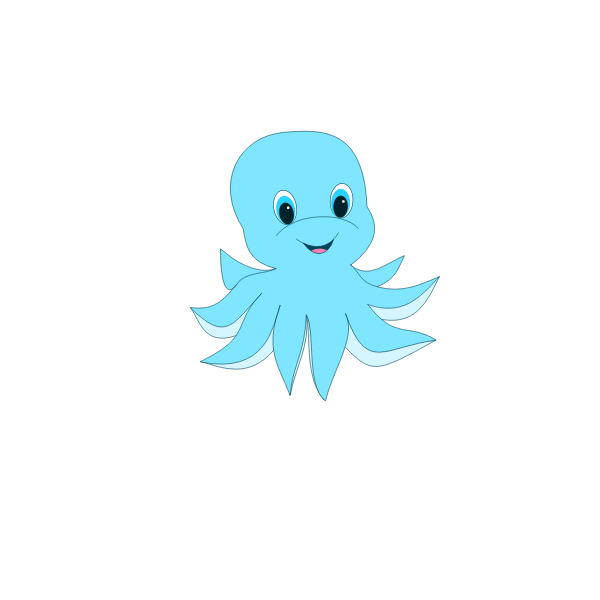 Baby blue octopus | Free SVG