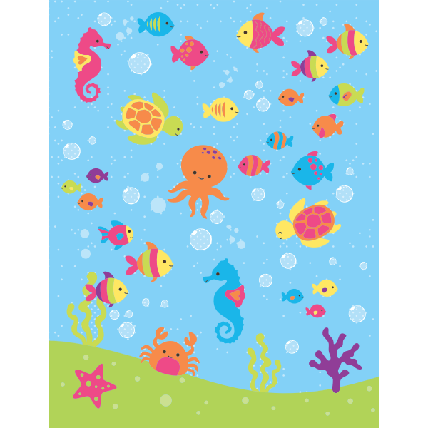 Cute underwater scene | Free SVG