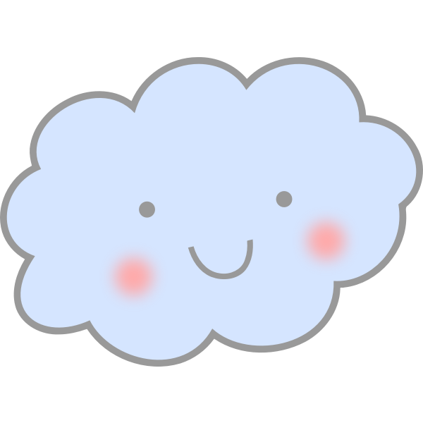 Cute smiling cloud vector drawing | Free SVG