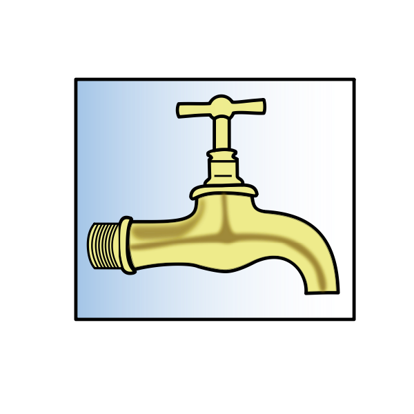 Vector illustration of old style water tap
