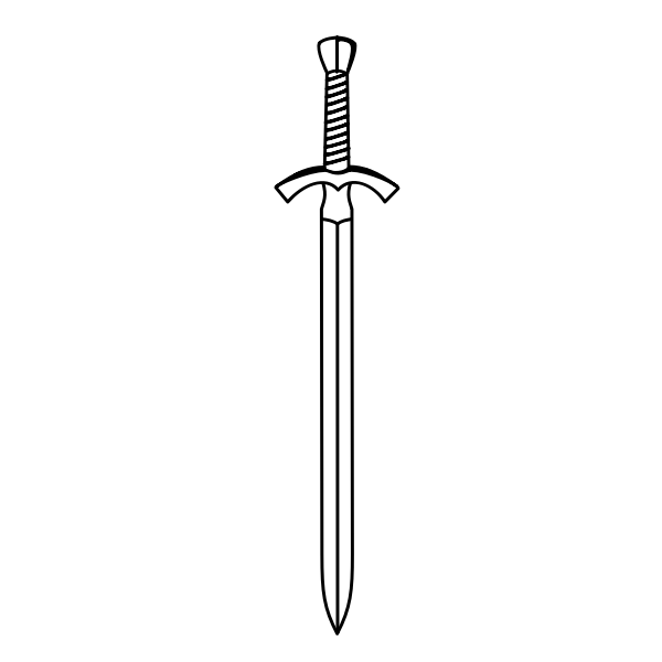 Two Edged Sword Vector Image Free Svg