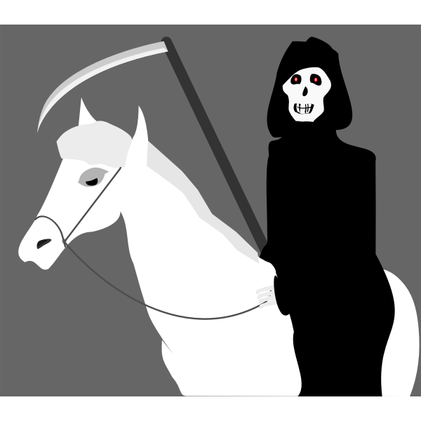 Death riding a pony vector clip art