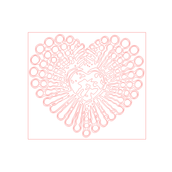 Heart decorative shape silhouette