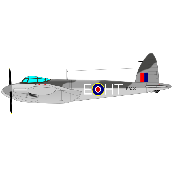 The de Havilland Mosquito vector drawing