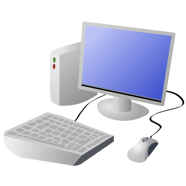 Cartoon desktop computer vector image