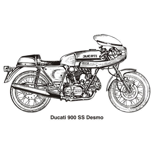 DUCATI DESMO 900SS 1980 | Free SVG