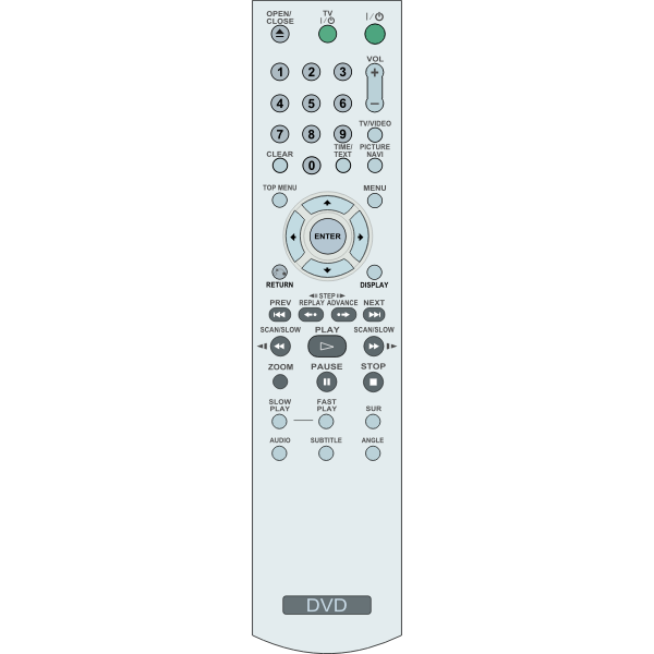 DVD remote control vector image