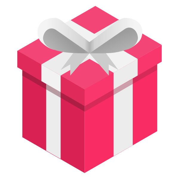Download Vector Clip Art Of Pink Gift Box With A White Ribbon Free Svg