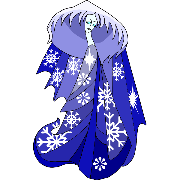 Winter lady dancing
