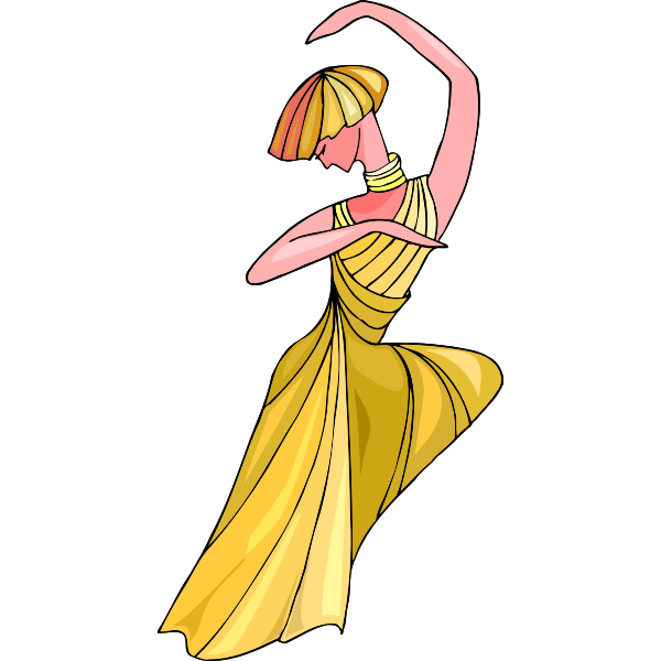 Dancer in golden dress