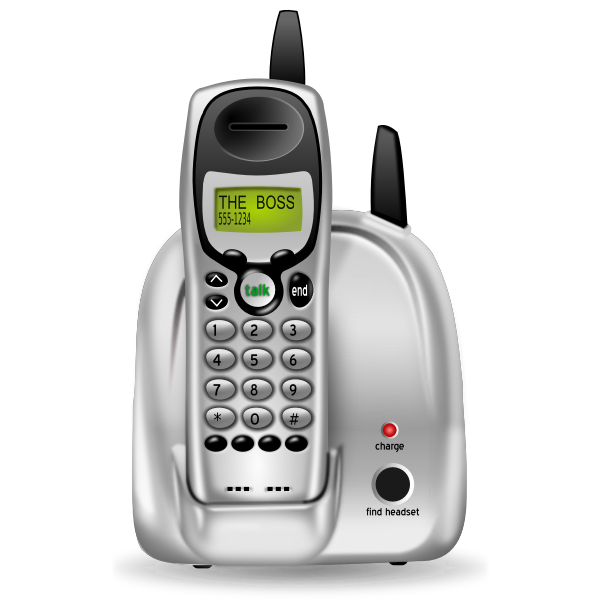 Cordless phone photorealistic vector image