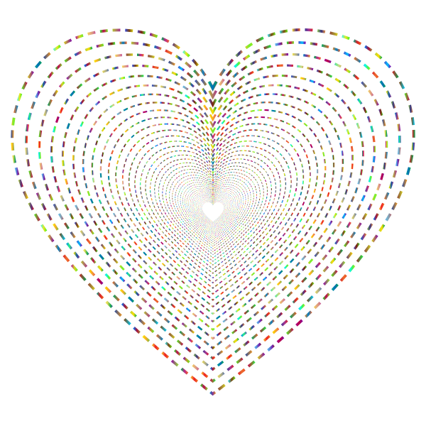 Dashed Line Art Heart Tunnel 2 No Background