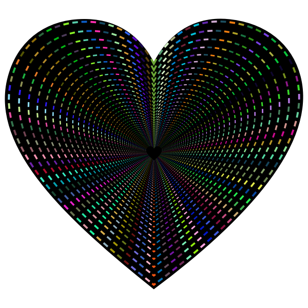 Dashed Line Art Heart Tunnel