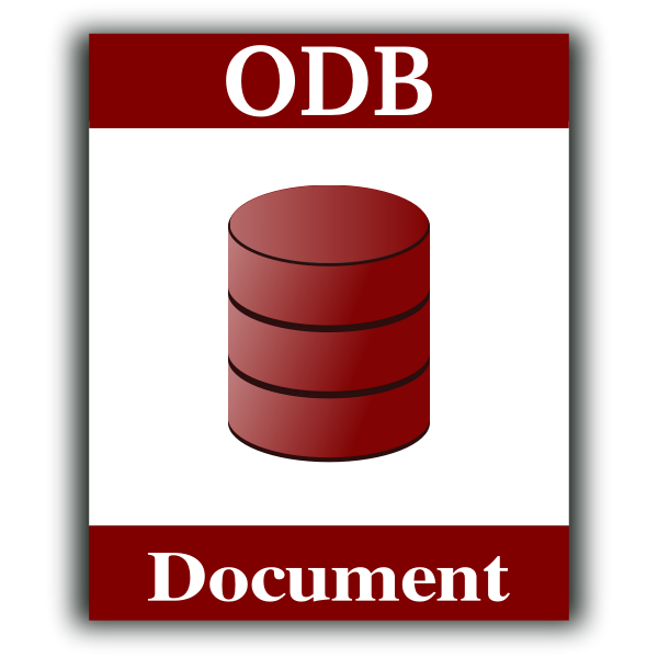 ODF document vector icon