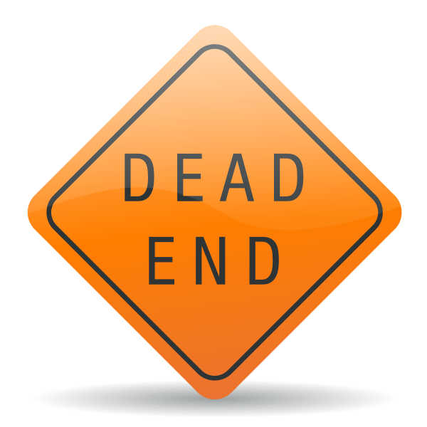 Vector clip art of dead end warning traffic sign