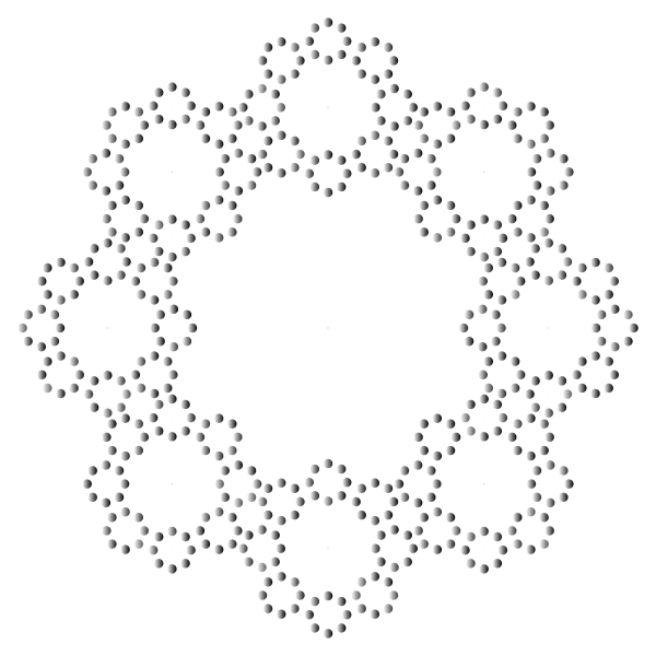 Decorative Circles Frame Prismatic 3