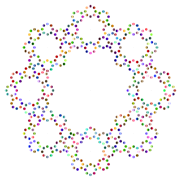 Decorative Circles Frame Prismatic 4
