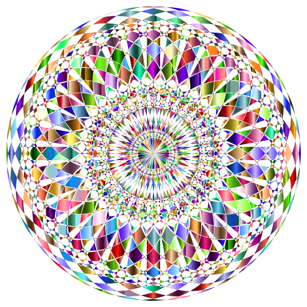 Decorative Mandala II Prismatic No Background | Free SVG