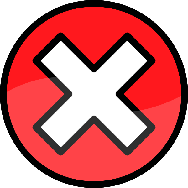 Vector image of glossy red remove button