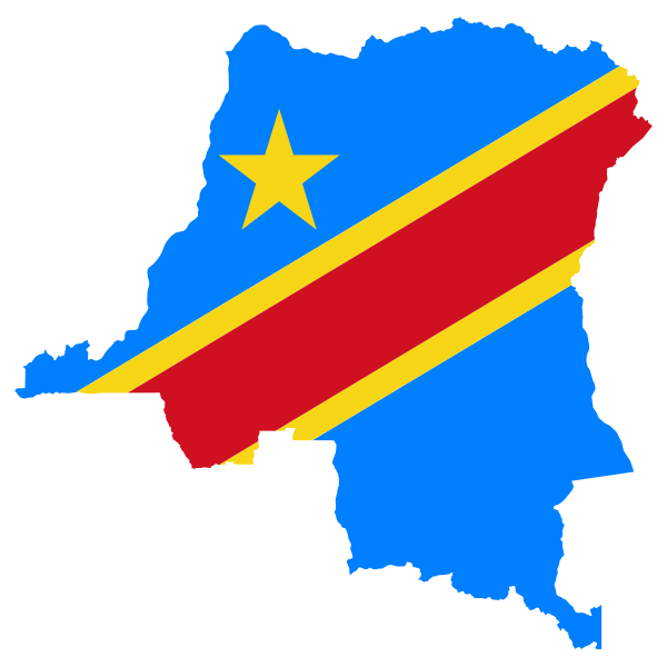 Democratic Republic Of The Congo Flag Map