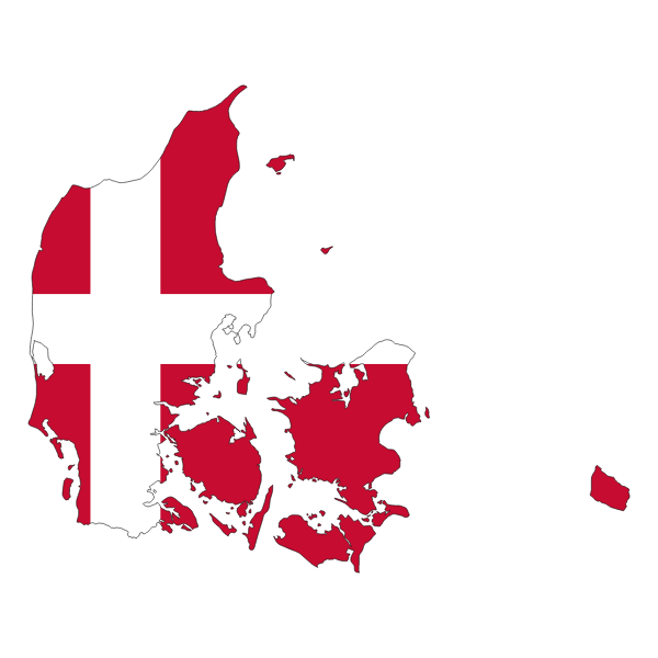 Denmark Map Flag With Stroke | Free SVG