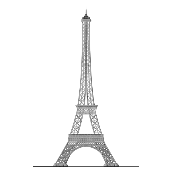 Detailed Eiffel Tower Trace 2