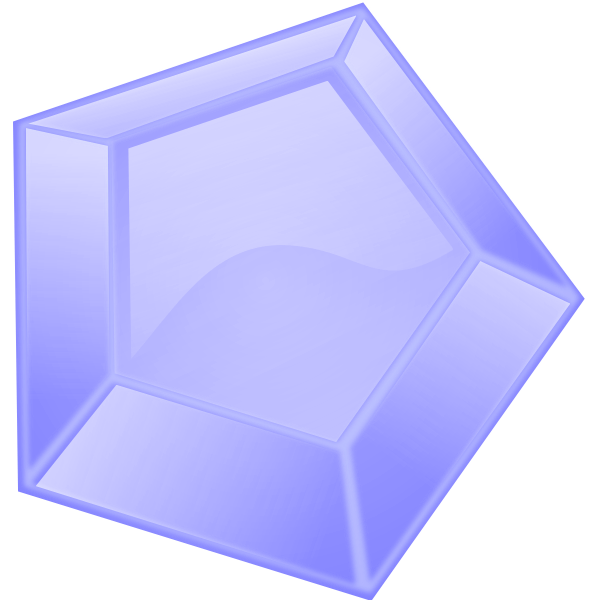 Hexagonal blue diamond vector image