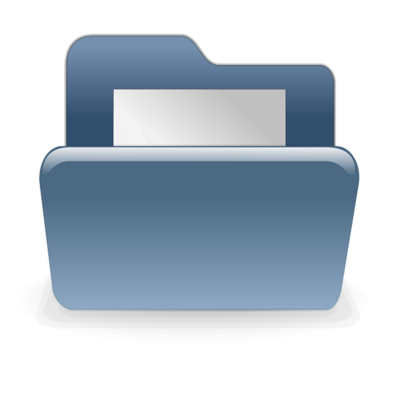 Blue file folder vector illustration