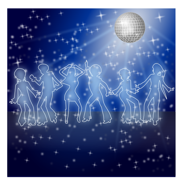 Dance party vector clip art