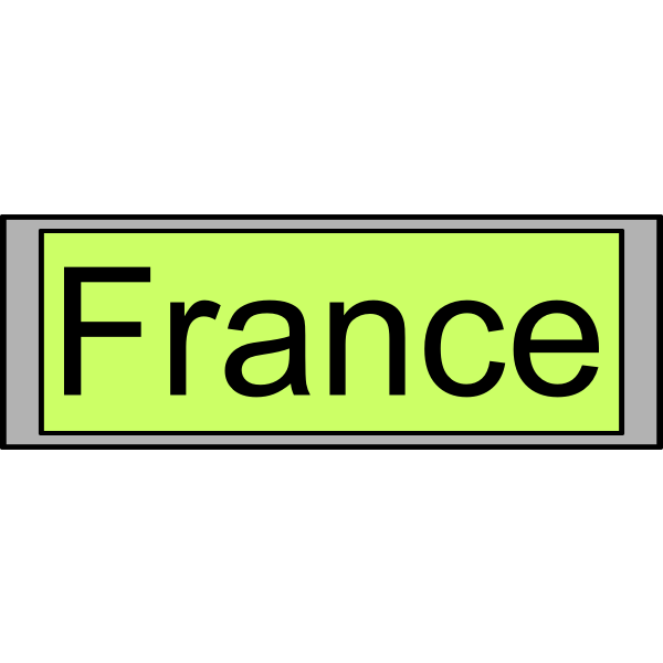 Digital Display with "France" text