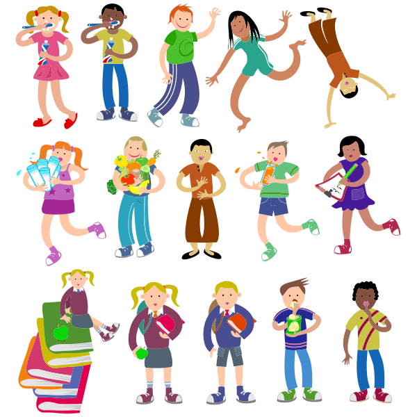 Diverse Kids Free Svg