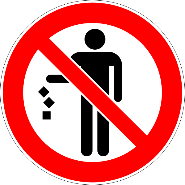 Do not litter sign vector graphics