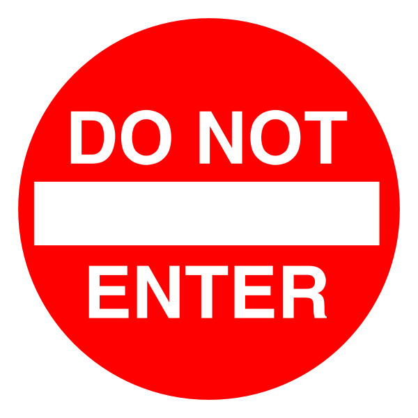 Do Not Enter Traffic Sign Vector Image Free SVG