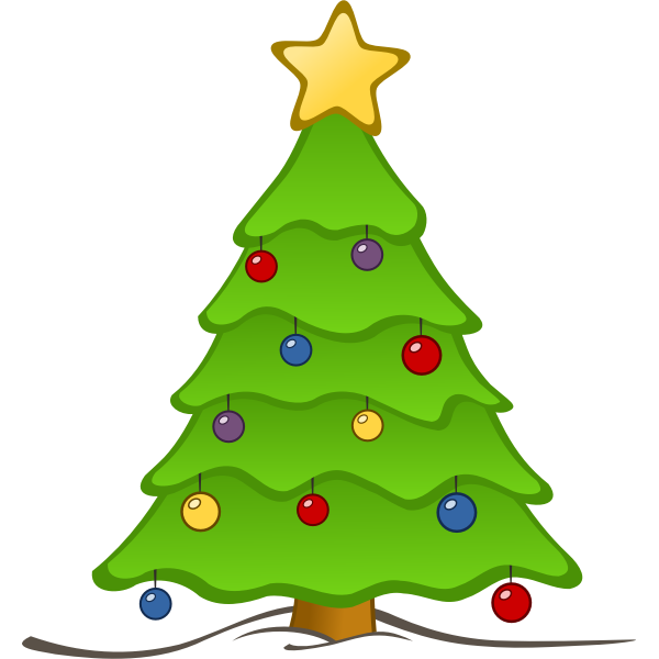 Christmas tree drawing