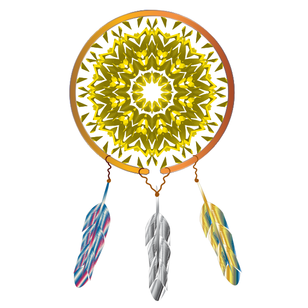 Native American dream catcher vector drawing - Free SVG