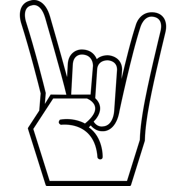 Rock and roll or heavy metal hand sign Stock Vector Image & Art