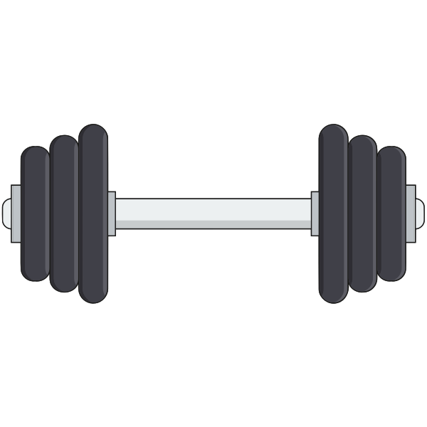 Dumbbell Vector Black Illustration Isolated On White Background For ...