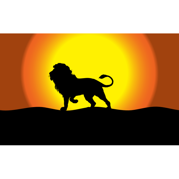 Download Dusk Lion Silhouette | Free SVG