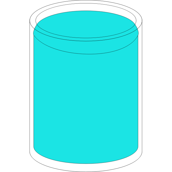 Glass of water vector drawing