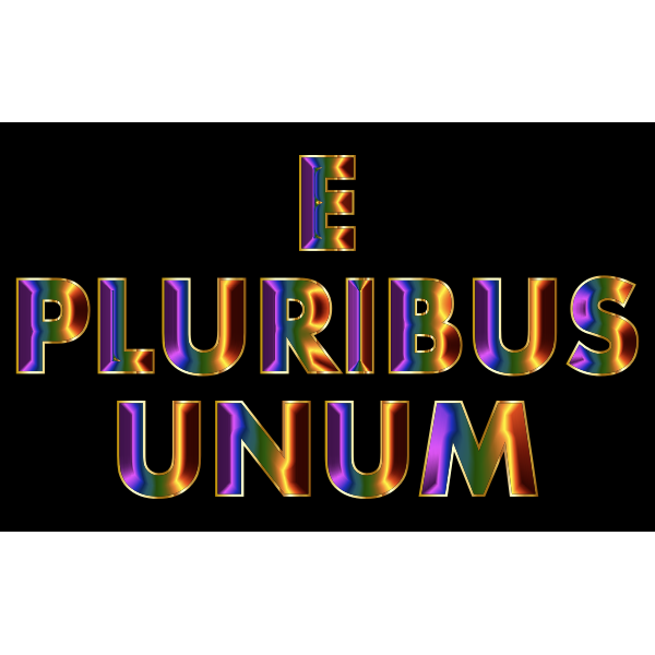E Pluribus Unum Chromatic Typography