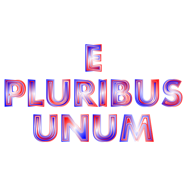 E Pluribus Unum Red White Blue Typography 2 No Background