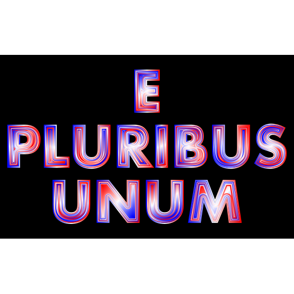 E Pluribus Unum Red White Blue Typography 2