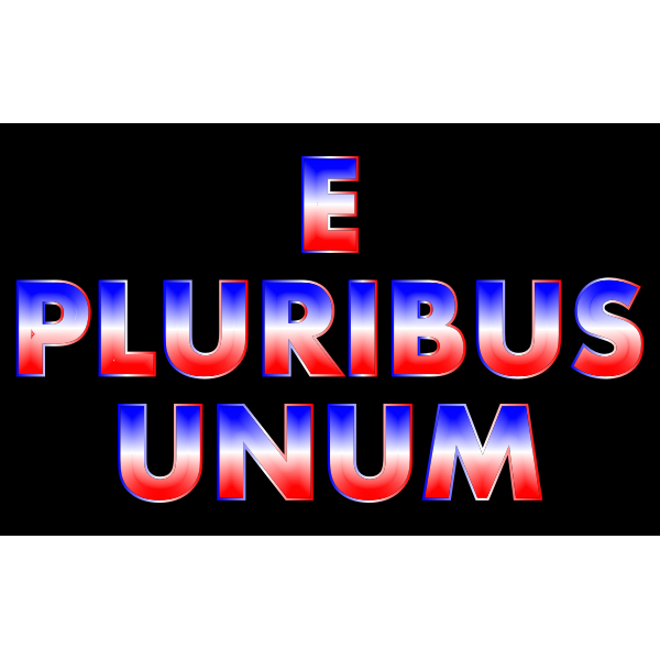 E Pluribus Unum Red White Blue Typography