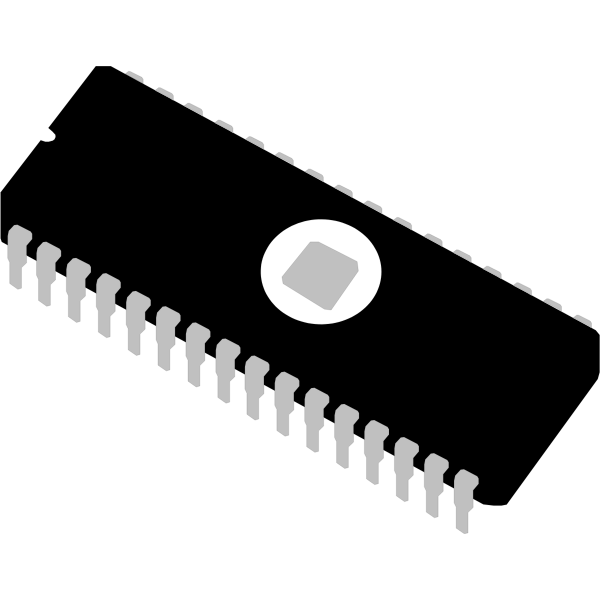 Vector image of Eprom computer memory module
