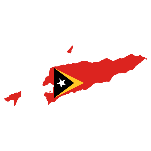East Timor Map Flag