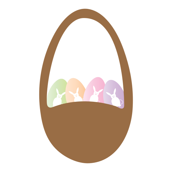 Easter Basket with Eggs