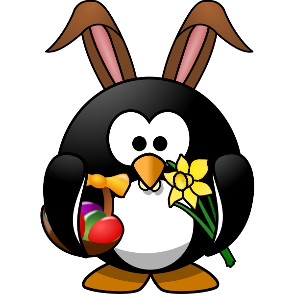 Bunny penguin vector illustration